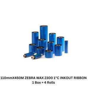 110mmX450M ZEBRA WAX 2300 1"C